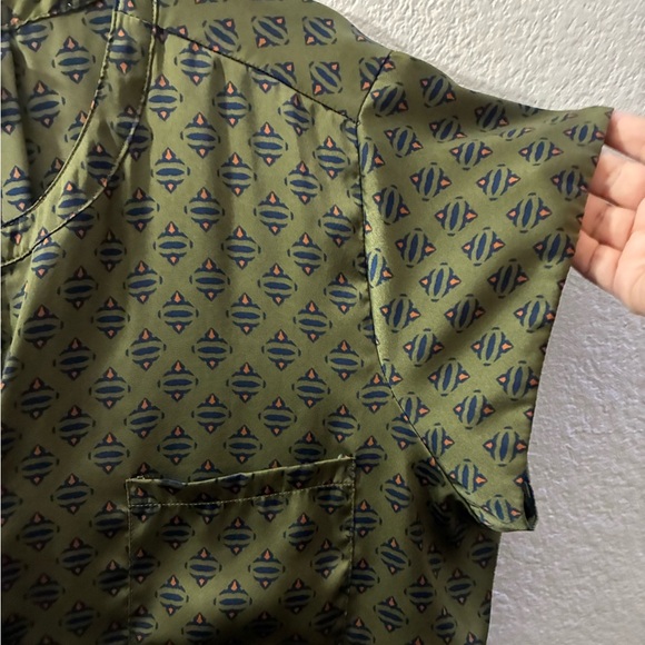 Liz Claiborne Burnt Olive Geo Blouse XXL - Picture 8 of 14